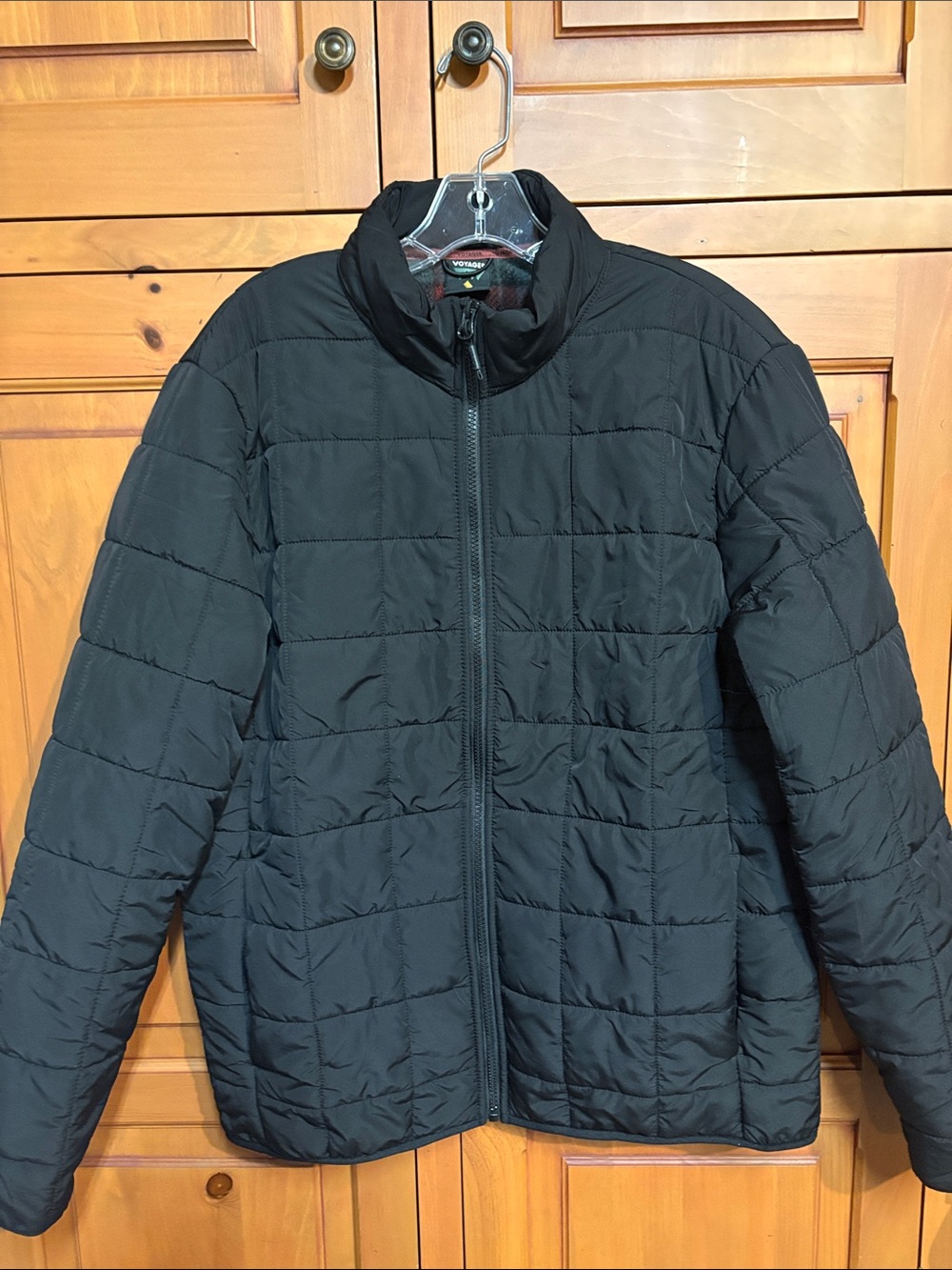 Voyager Black Quilted Puffer Jacket with Full Zip